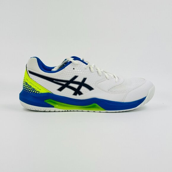 Asics Gel-Dedicate 8 Pickleball \'White Black Blue\' 1041A409-103 size 11.5 READ GEL-DEDICATE 8 PICKLEBALL | Men | White/Black | Pickleball  main image 2